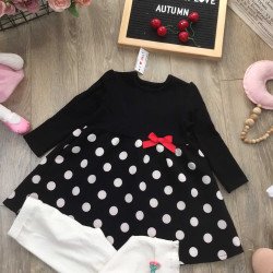 Váy chấm bi thân len size 1-5 
